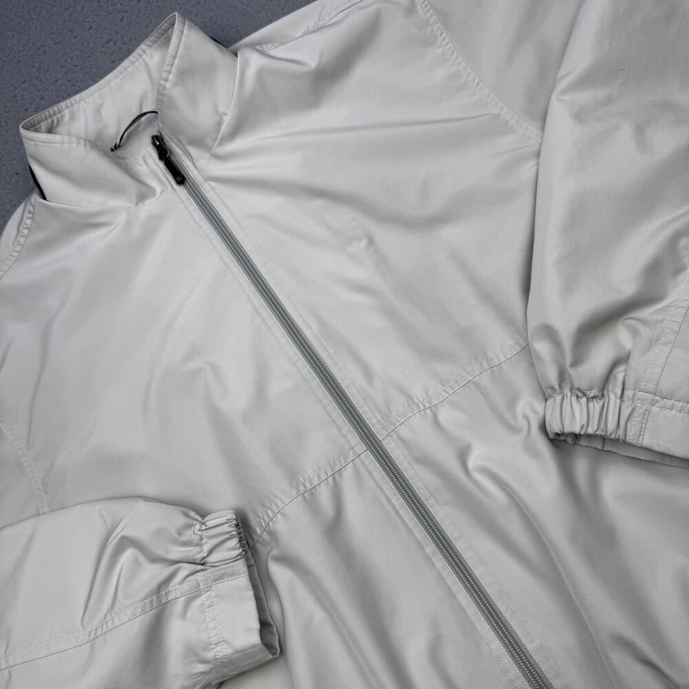 Cutter & Buck Jacket Mens Large Light Beige Full Zip Golf Windbreaker Polyester